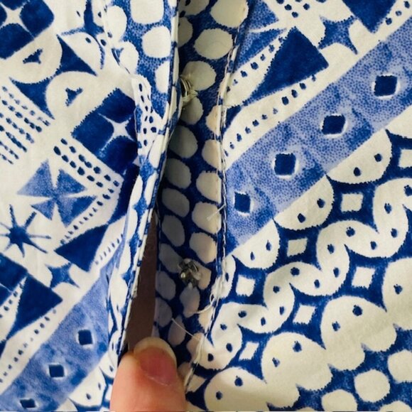 Duffield Lane Cotton Poplin Ruffled The Flora Dress in Blue Breeze Medium - Picture 6 of 13